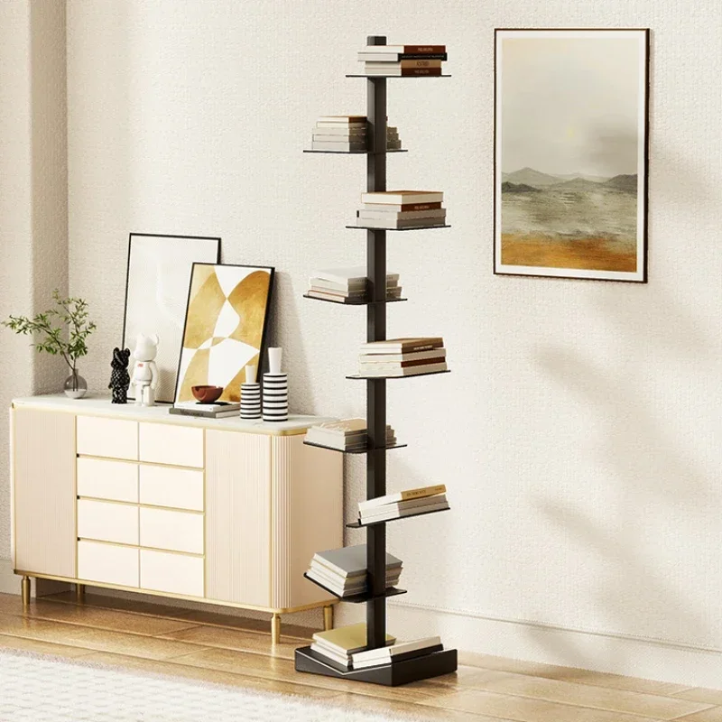 

Floor-to-ceiling vertical living room aisle tree-shaped corner shelf Children's simple invisible bookcase