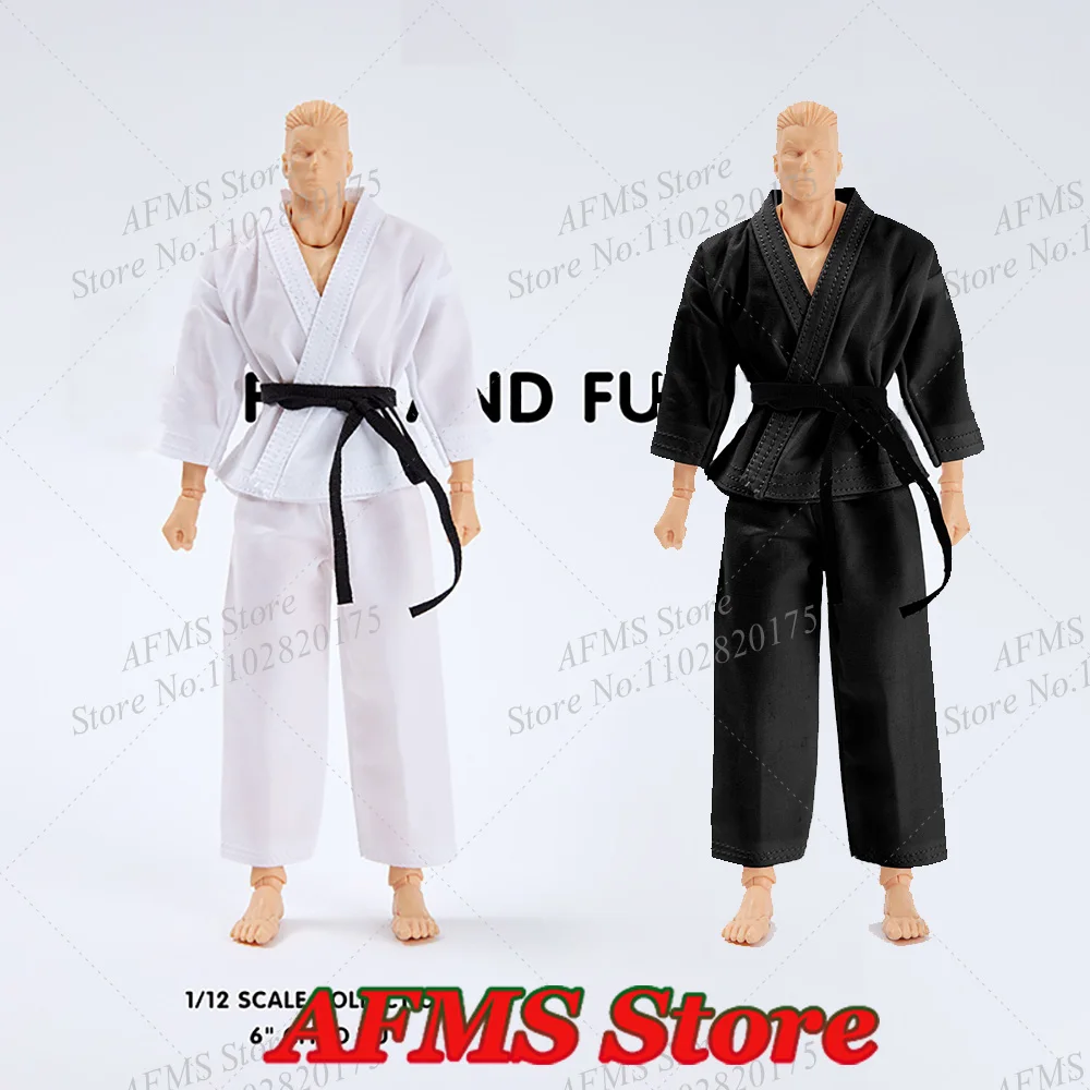 1/12 Men Soldier Coat Pants Taekwondo Martial Arts Training Uniform Fit 6inch Romankey VT NW Notaman Action Figure Model