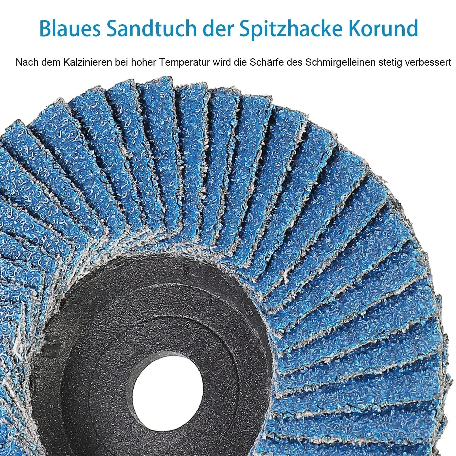 Pack of 8 flap discs, sanding discs, sanding discs, grinding mop discs, diameter 76 mm x 10 mm, grain 40/60/80/120 mixing set, s