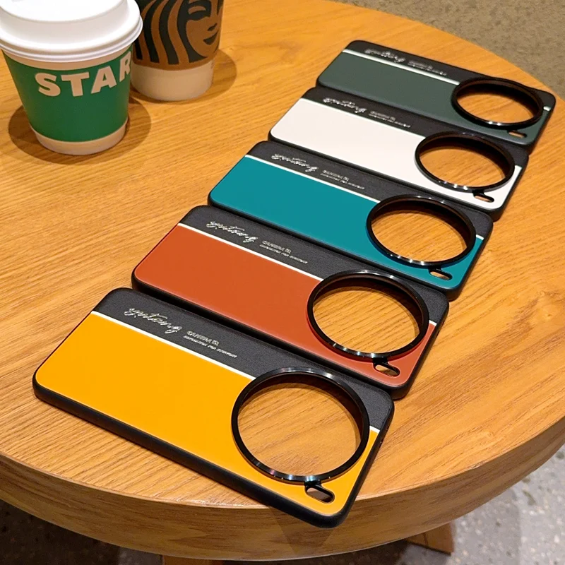 Para vivo x100 x100s x100s pro x100 pro couro galvanizado fluorescente cor-bloco anti-impressão digital anti-queda caso de telefone