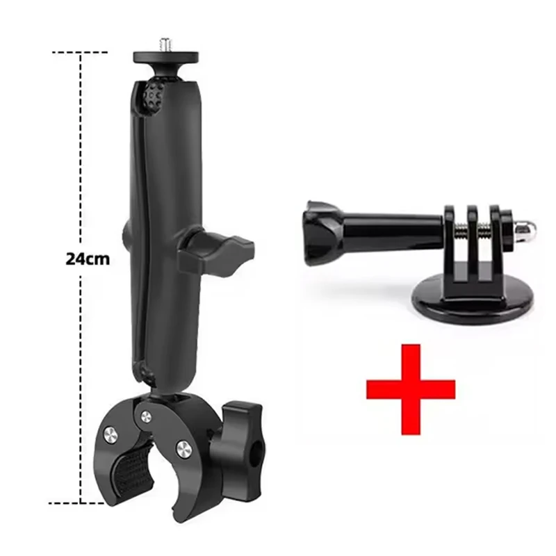 Radfahren Motorrad Clip Quick Release Magic Arm 360 ° Superklemme aus Aluminiumlegierung für Kamera GoPro Action Kamera