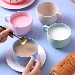 Milk Cup European-style Coffee Mug Eco-friendly Wheat Milk Cup Milk Breakfast Tea Mug Mug Simple Drinking Cup