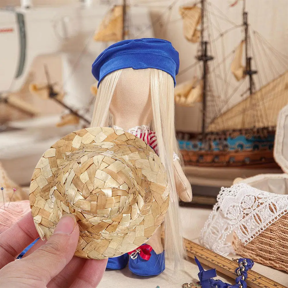 12 Gorros Tejidos en Miniatura, Sombreros Pequeños y Ligeros para Mini Figuras, Suministros Creativos para Manualidades, Accesorios para Fotos, Pequeño Artículo Decorativo