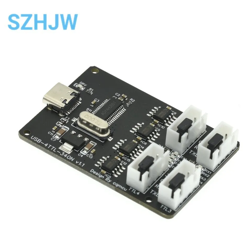 USB To TTL Module CH340 HUB TYPE-C Interface 4-Channel Four Independent TTL