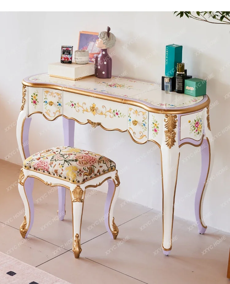 

Vintage Hand Painted Dresser Bedroom Flip Storage Locker