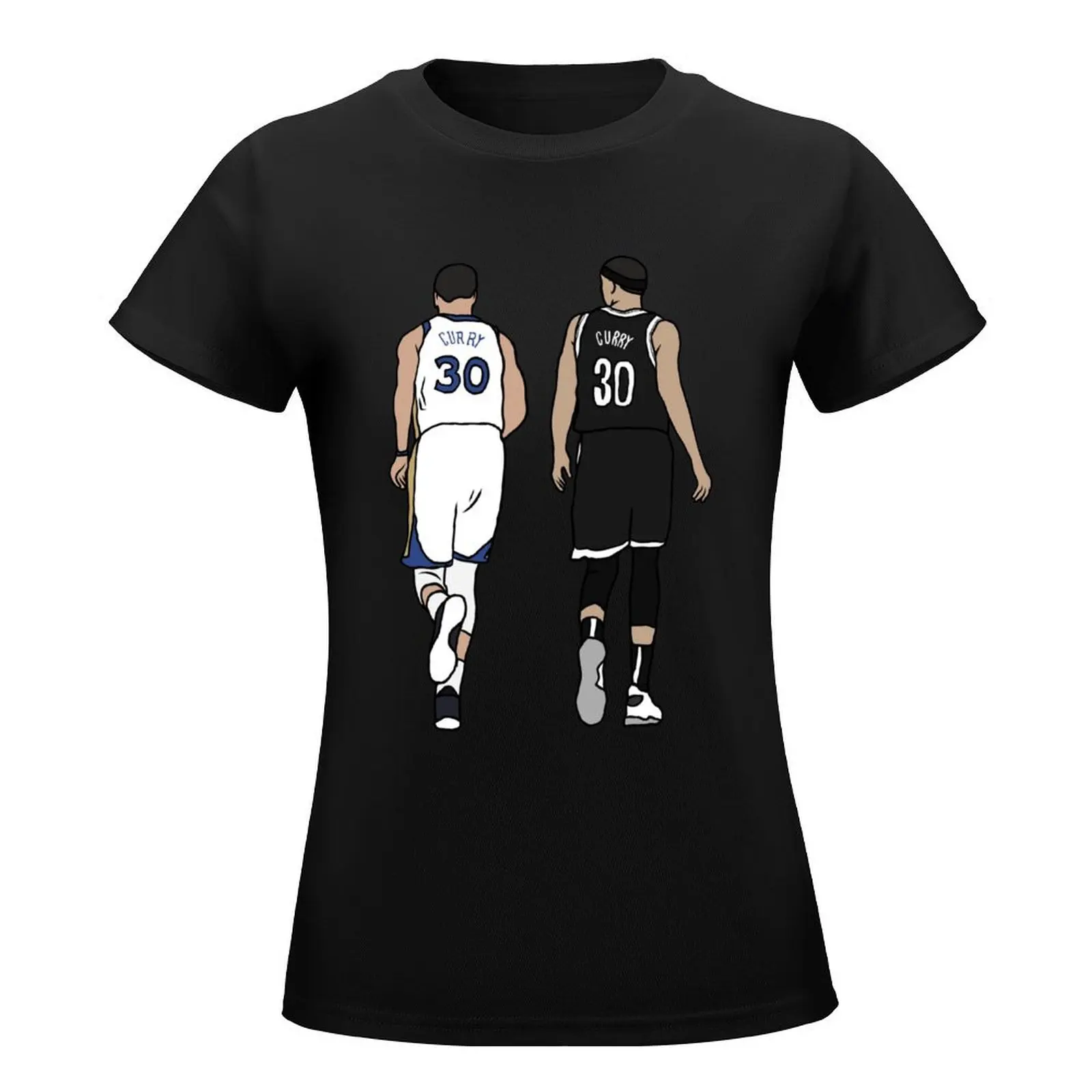 Steph And Seth Curry T-Shirt Female clothing funny tees Blouse western t shirts for Women