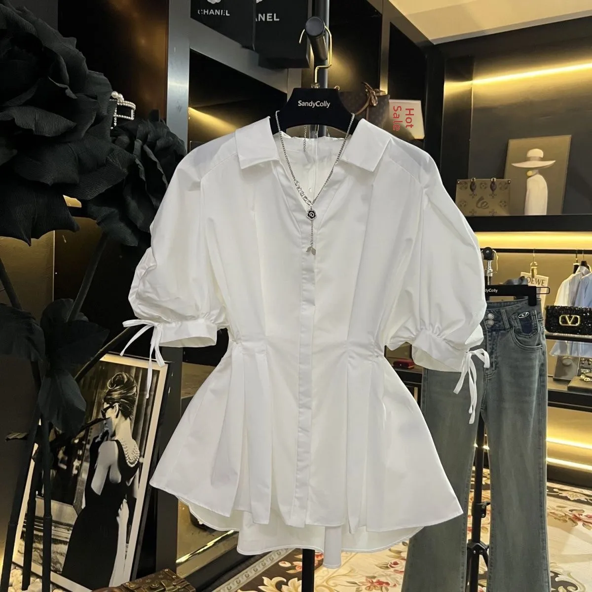 

Faionable Bubble Sve ort Sve irt Женская верхняя одежда Топ с завязкой на талии Лето Новое поступление Премиум Feeling