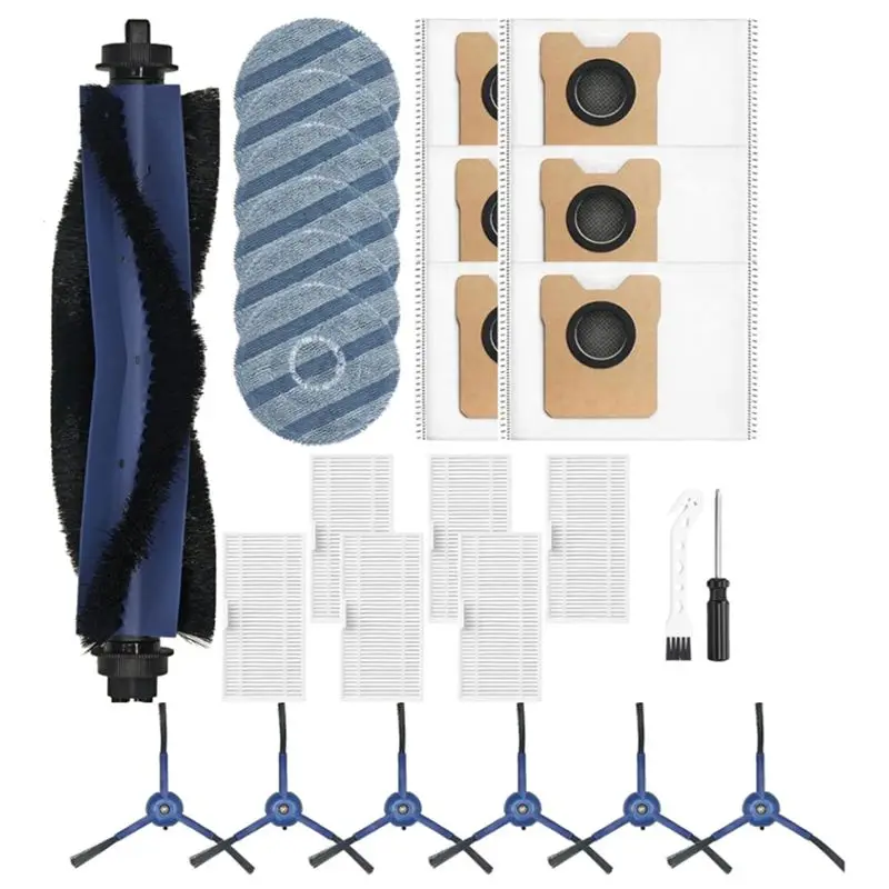 B84B-For Eufy Omni C20 Robot Vacuum Accessories Replacement Kit Includes Main Brush, Side Brush, Hepa Filter, Mop Cloth& Dust Ba