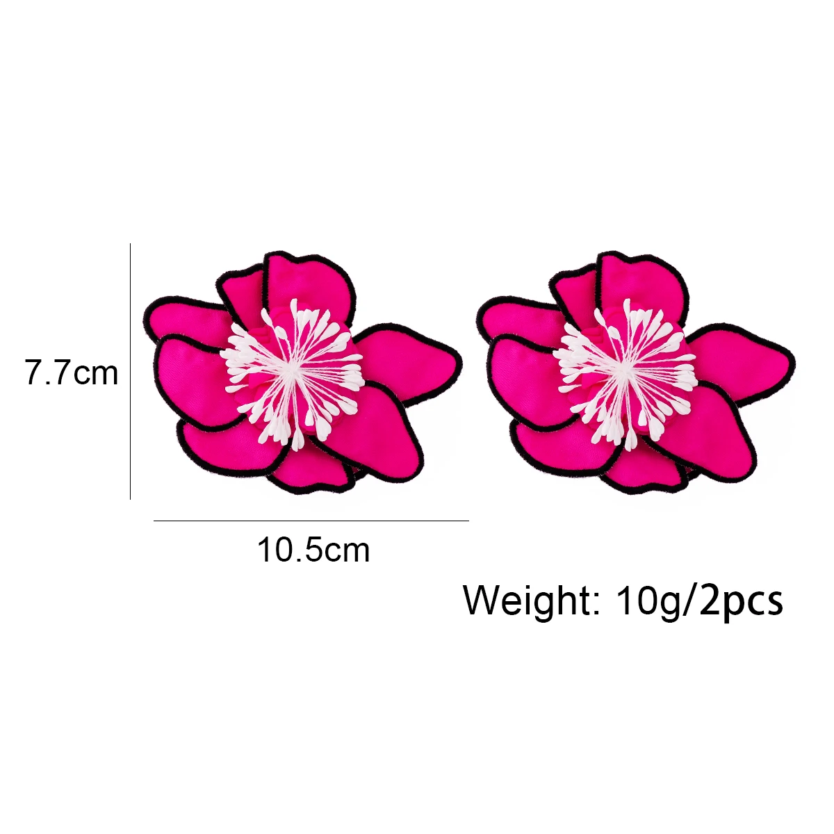 ZAA Exaggerated Stereoscopic Colorful Handmade Cloth Flower Earrings for Women Vintage Boho Statement Jewelry Holiday Party Gift