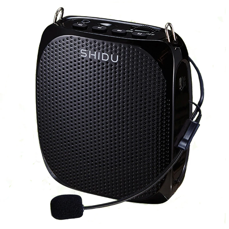 SHIDU 10W Portable Voice Amplifier Wired Microphone Audio Speaker Natural Stereo Sound Loudspeaker for Teacher Megaphone S258