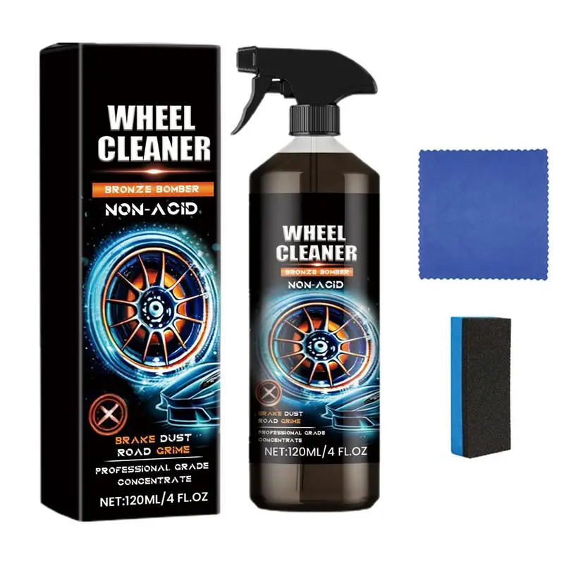 

Car Wheel Cleaner Tire And Wheel Cleaner Spray Car Detailing No Scrub Solution Powerful Tire Shine Car Wash Wheel Cleaning Spray