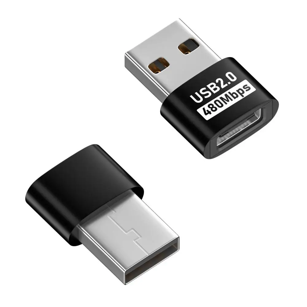 Adaptador tipo c macho para conector usb 2.0 fêmea, conversor para smartphones, laptop, pc, disco otg, conversor de flash e9f8