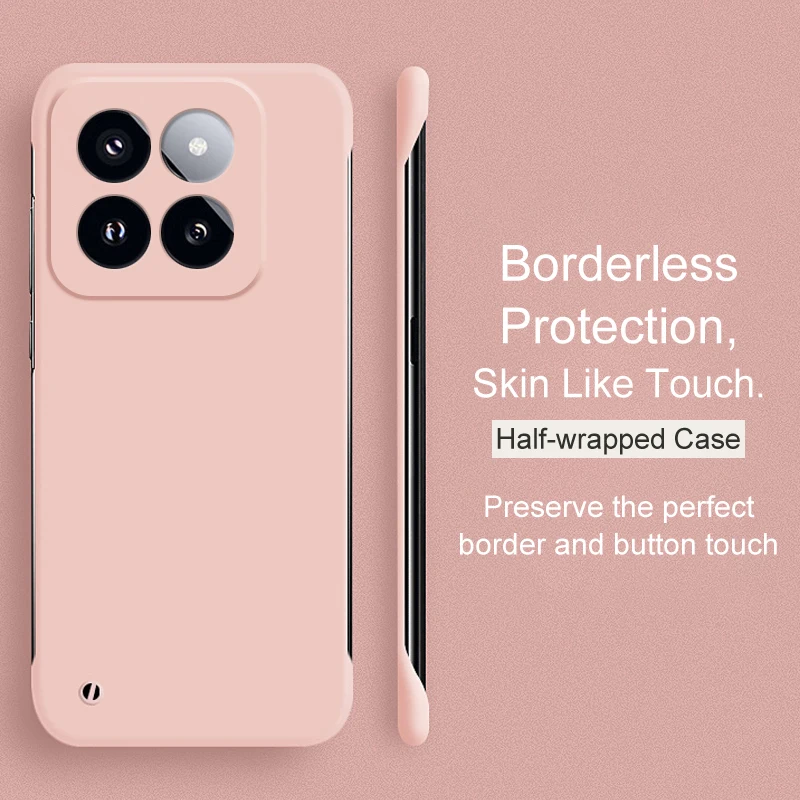 Ultra-Thin Candy Color Borderless PC Hard Case For Xiaomi Mi 14 13 13T 12 12X 12S 11 11T 11i 11X Pro Lite Ultra Back Cover Coque