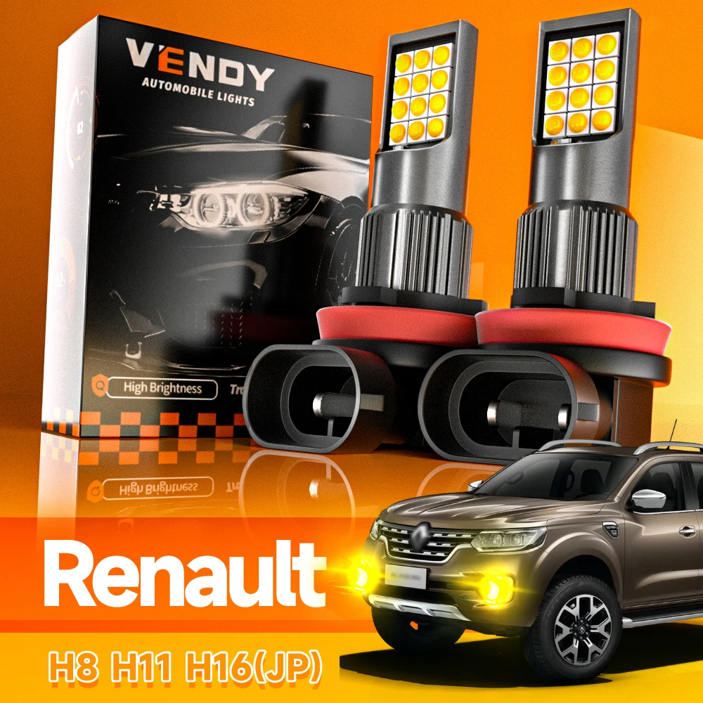 

2x LED Front Fog Light H8 H11 H16 Lamp For Renault Arkana Captur Dokker Duster Fluence Kadjar Kangoo Koleos Logan Modus Sandero