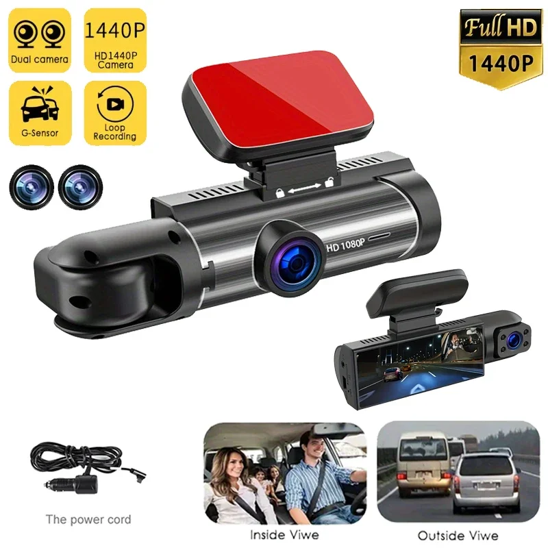 1080P Dash Cam for Cars Dual Camera Front and Inside Loop Recording 3.16 Inch DVR car Camera with IPS Screen IR Night Vision