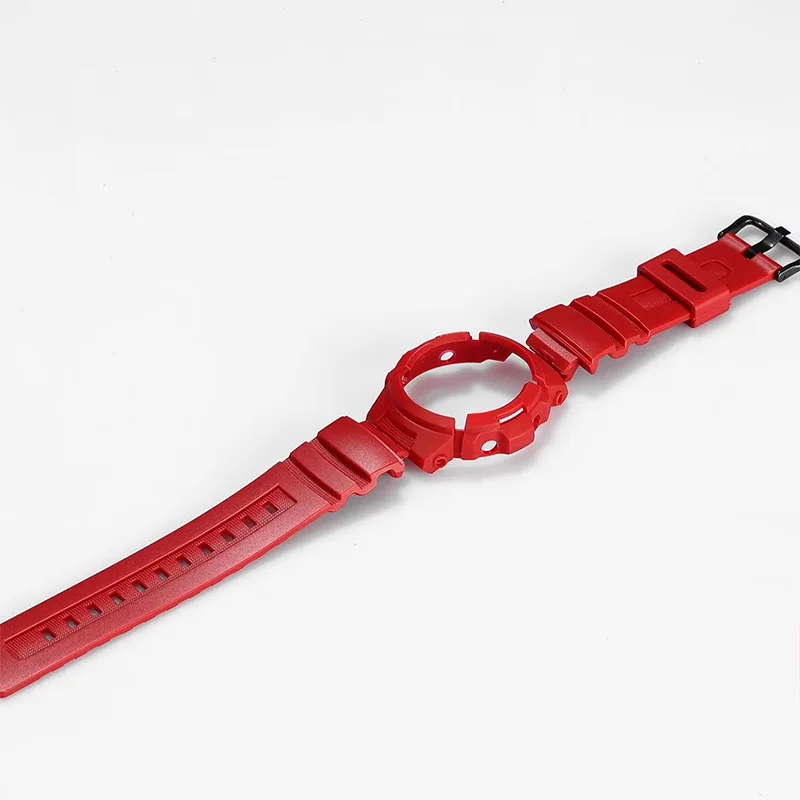 Compatible with 16mm Colorful Resin Rubber Watch Band And Watchcase For AW-591/590/5230/AWG-M100/101/AW-582B/G-7700/G-7710