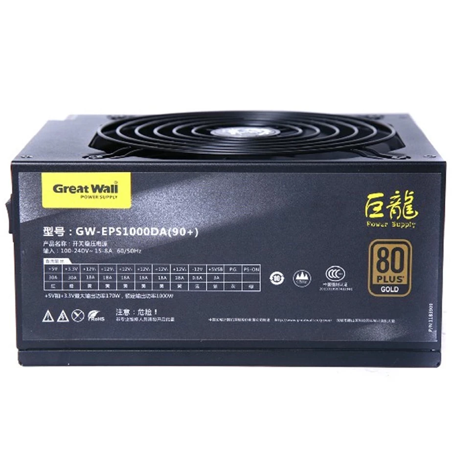 Great Wall 1000Watt GW-EPS1000DA PC PSU Power Supply original computer unit 80plus Black Gaming 12V ATX Desktop Power Supply BTC