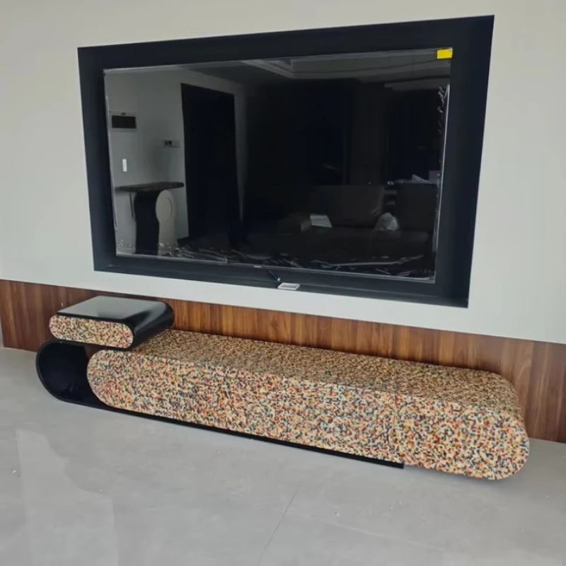 Modern Extendable Wooden TV Stand with Floor Storage Cabinet for Bedroom and Living Room Solid Wood Fits 65 in TVs