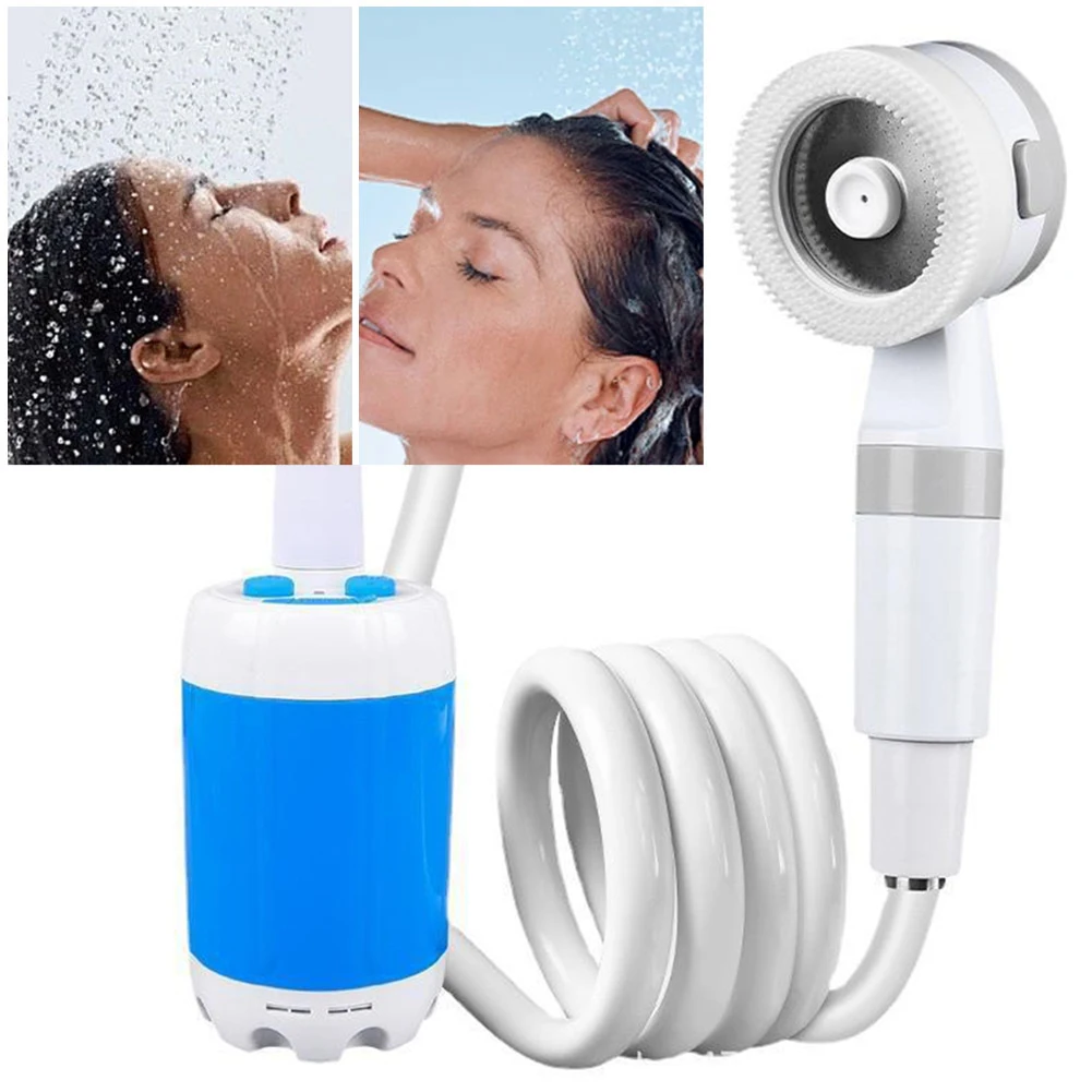 

Camping Shower Pump Rechargeable Outdoor Camp Pump Portable Outdoor Shower Head Sprayer for Camping Car Washing Gardening