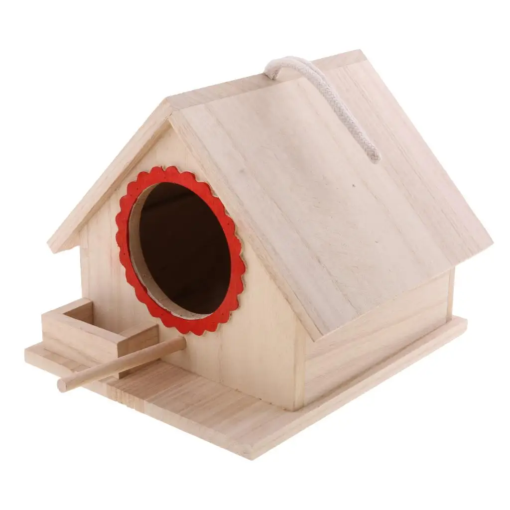 Parakeet Nest Box, Budgie Nesting House, Breeding Box for Lovebirds, Mini Pocket Birds Boxes, Hanging Wildlife Bird Lounge Nest