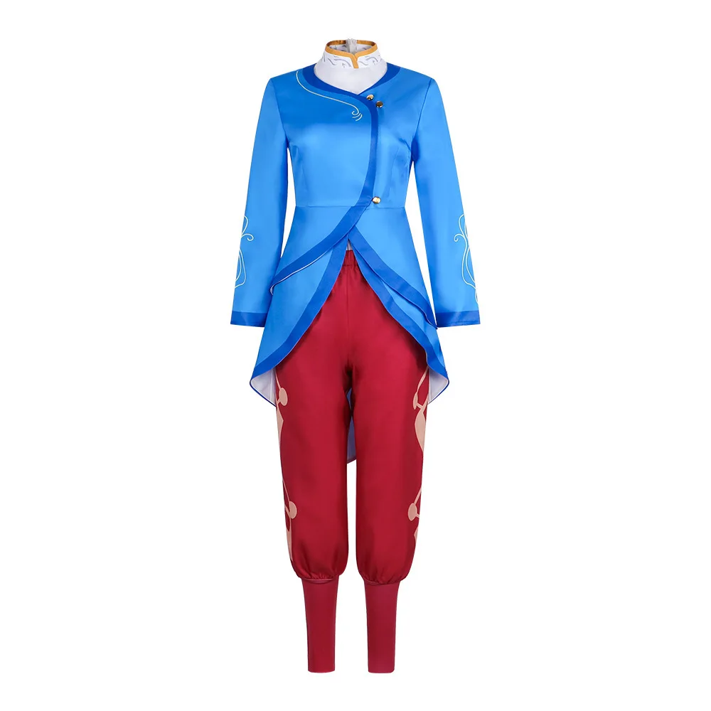 Conjunto de fantasia azul Ellie Princ Role-plang Performance loween Magic Bounies Ensemble Senhoras Roupas de palco tradicionais