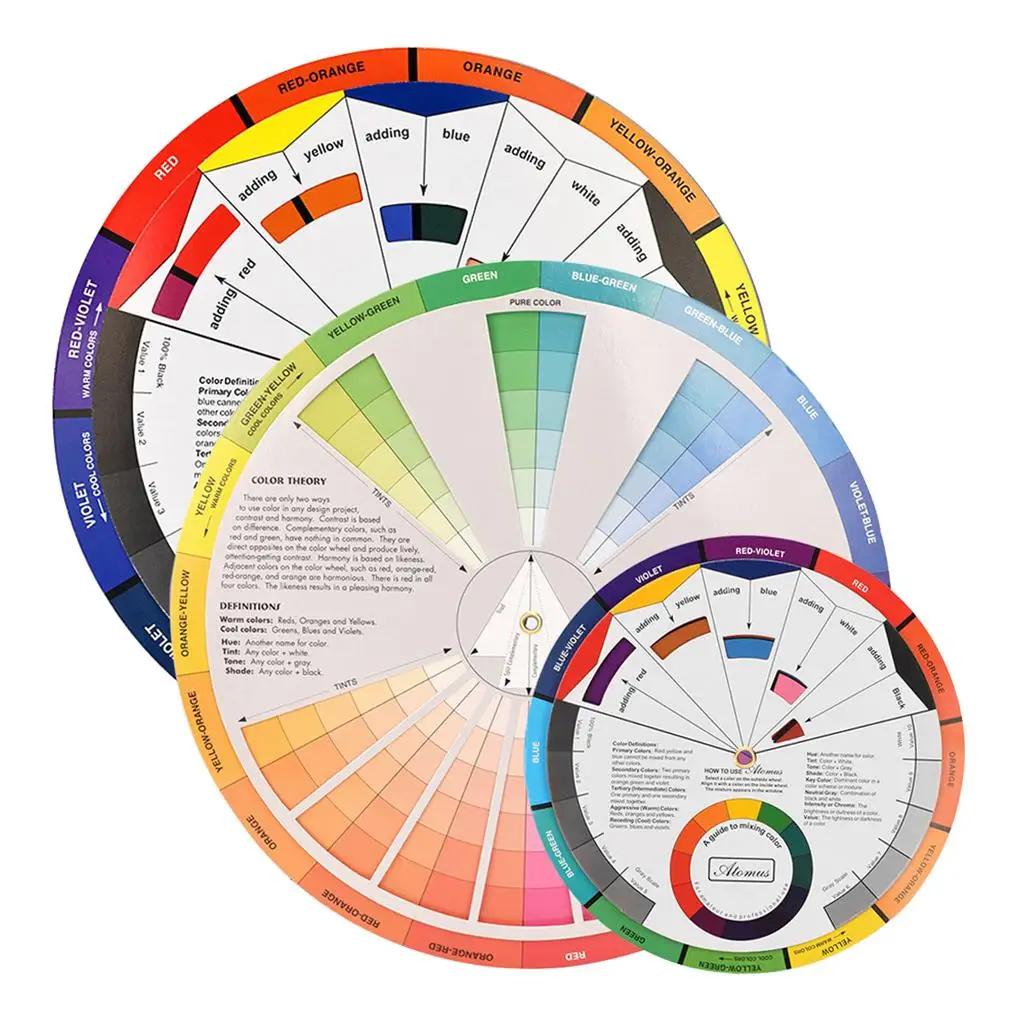 วงล้อผสมสีสร้างสรรค์สำหรับงานสักคิ้ว งานศิลปะบนเล็บ และงานฝีมือ