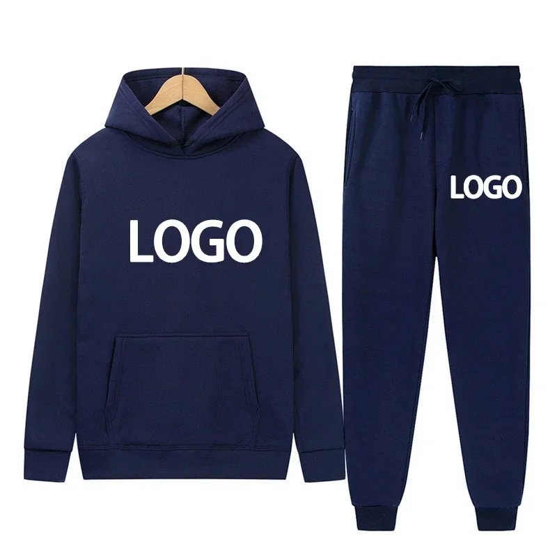 Op maat gemaakte bedrukte trainingspakken voor heren en dames, hooded sweatshirts en joggingbroeken, hoge kwaliteit unisex dagelijkse casual sport hoodies pak