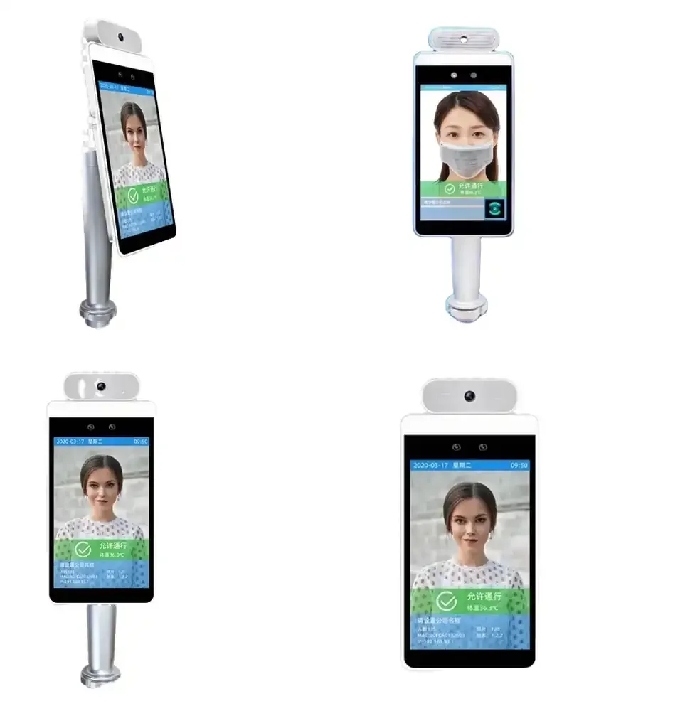 8 inch Vertical Temperature Face Recognition Traffic Management Module for Access Control System Security Door Entry