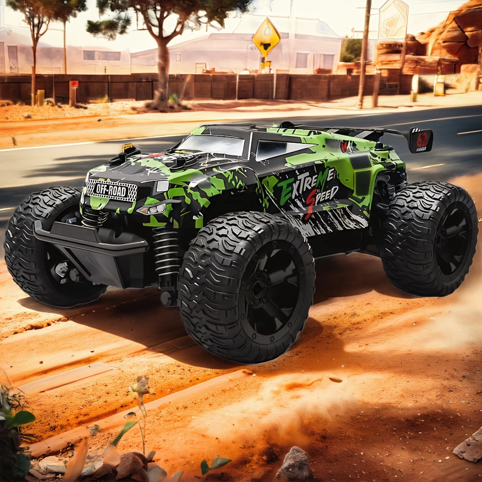 Livraison rapide américaine, véhicule tout-terrain télécommandé Monster LED tout-Terrain 2,4HG, moteur sans balais, vitesse maximale 28, enfant