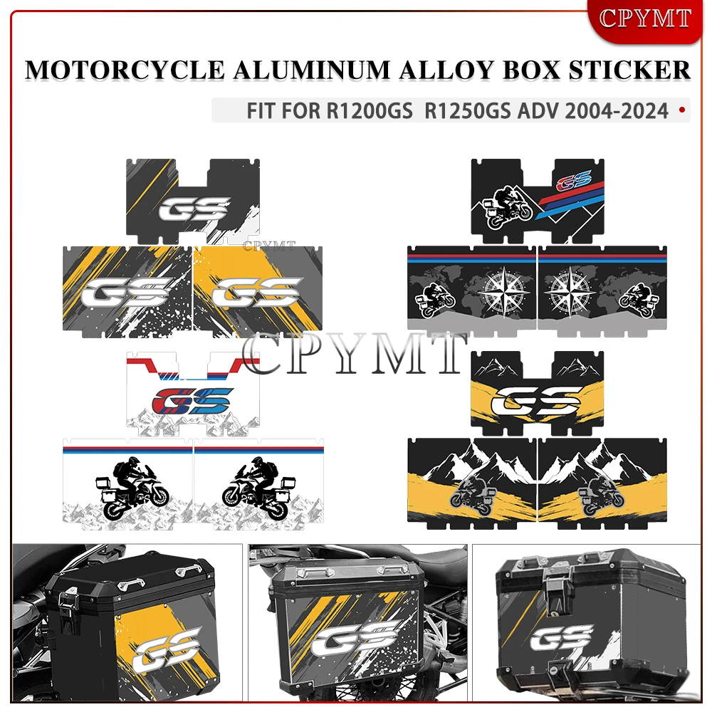 

Fit for R1250GS R 1200 GS ADV 2004-2024 Motorcycle Sticker Top Case Panniers Sticker Side Boxes SuitCases Protective Decal