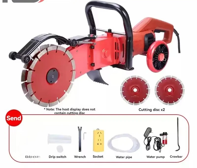 6800W Concrete Wall Slotting Machine Door Window Reconstruction Road Cutting 270mm Circular Saw Wall Cutting Machine