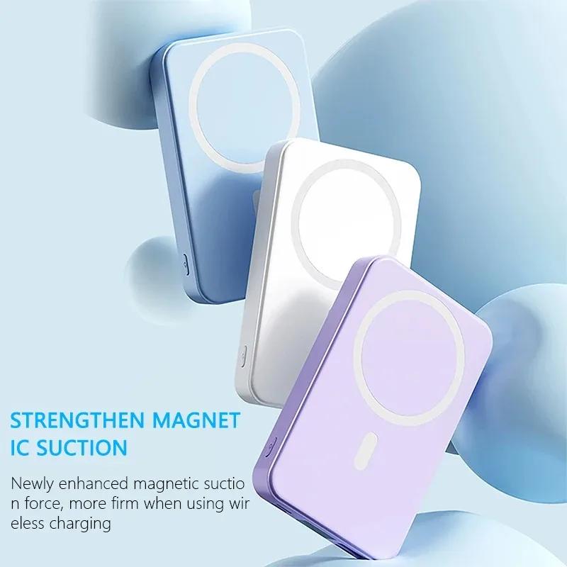 باور بانك 10000 مللي أمبير لاسلكي PD15W / PD22.5W تصميم قوس باور بانك شحن سريع لبنك الطاقة Magsafe لهاتف باور بانك آيفون