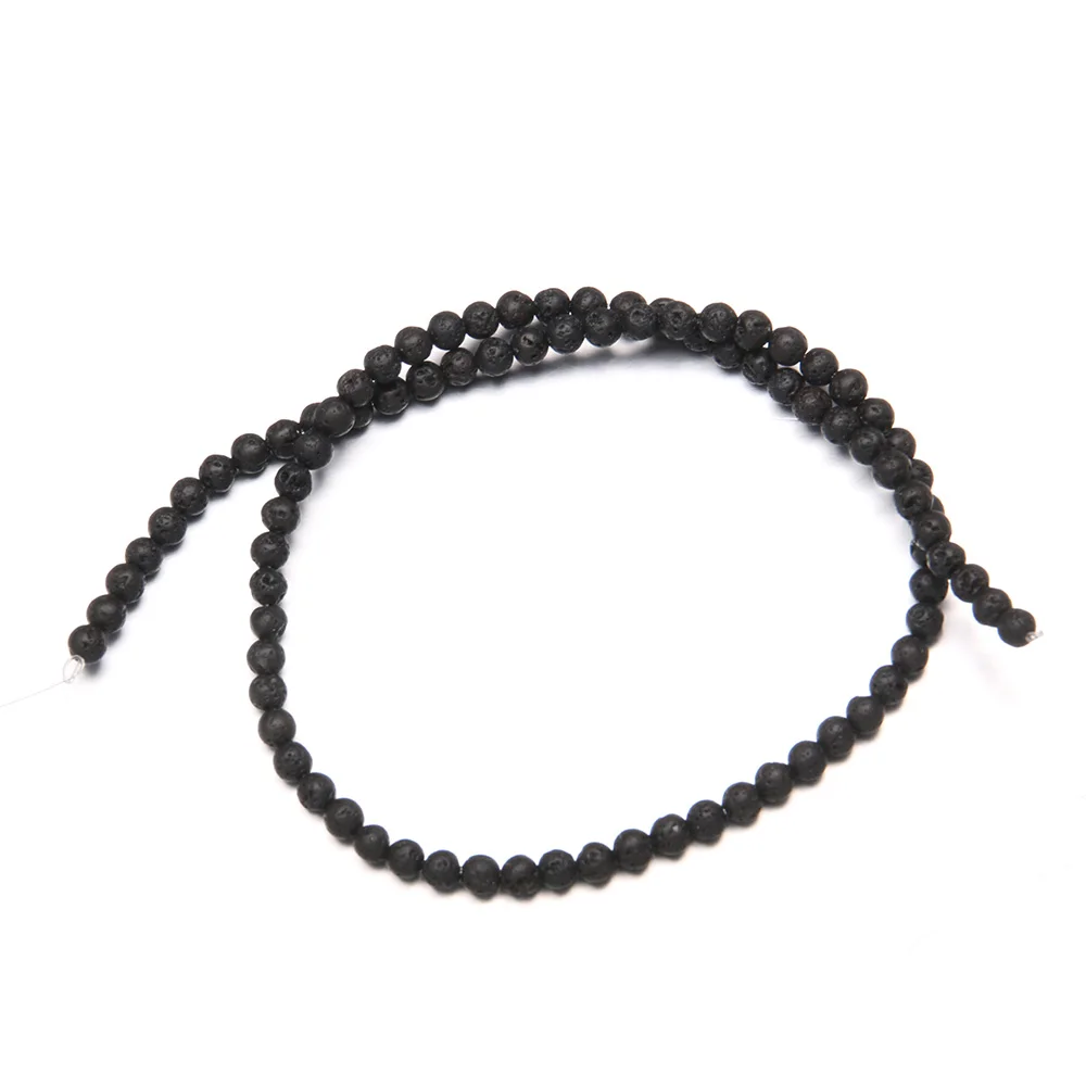 Natural Stone Lava Volcanic Stone Beaded Round shape Loose Spacer Bead for Jewelry Making DIY Bracelet Necklace Accessories