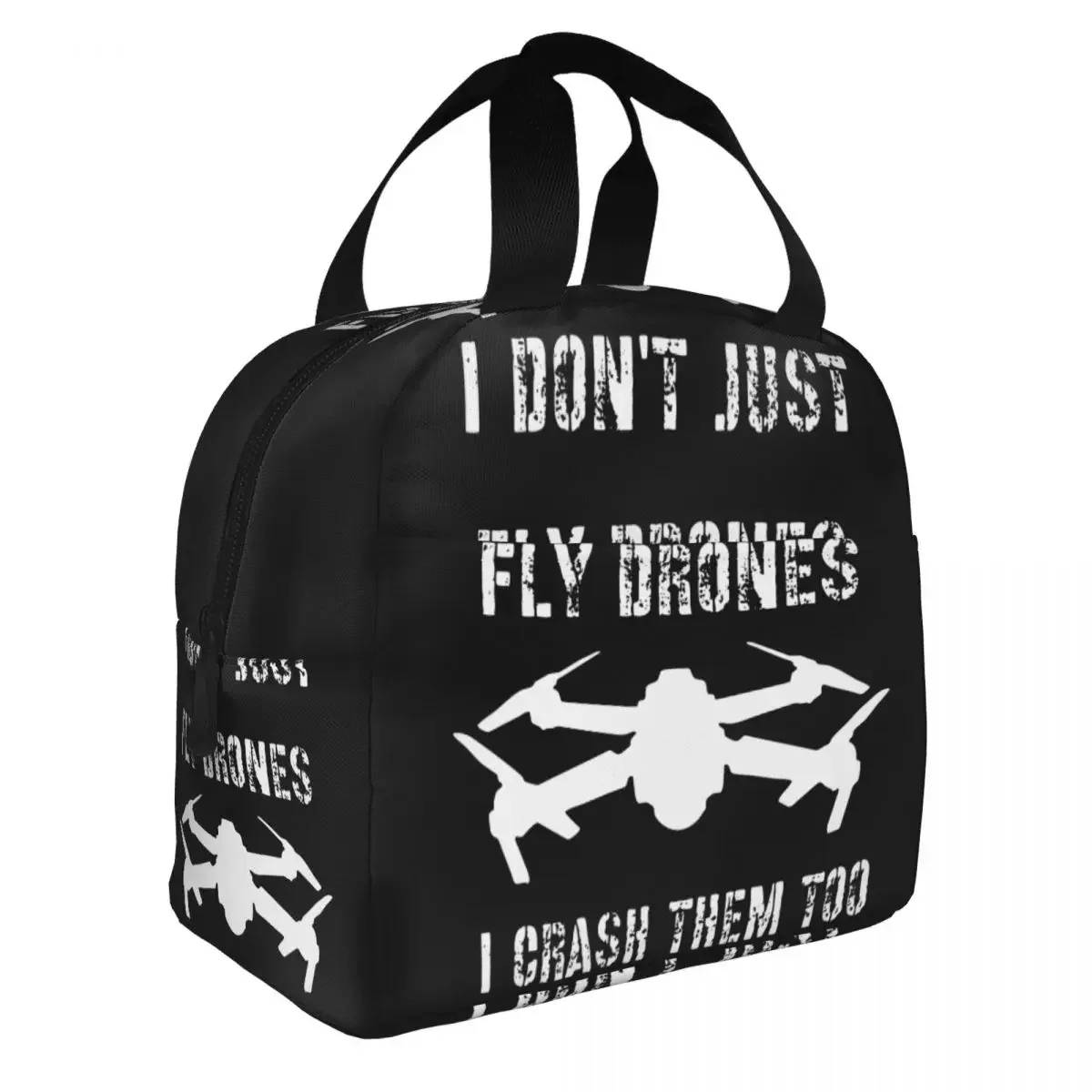 I Don't Just Fly Drones I Crash Too Insulated Lunch Bag Leakproof Dji Mavic Pilot Cooler Bag Lunch Box Tote Outdoor Food Storage