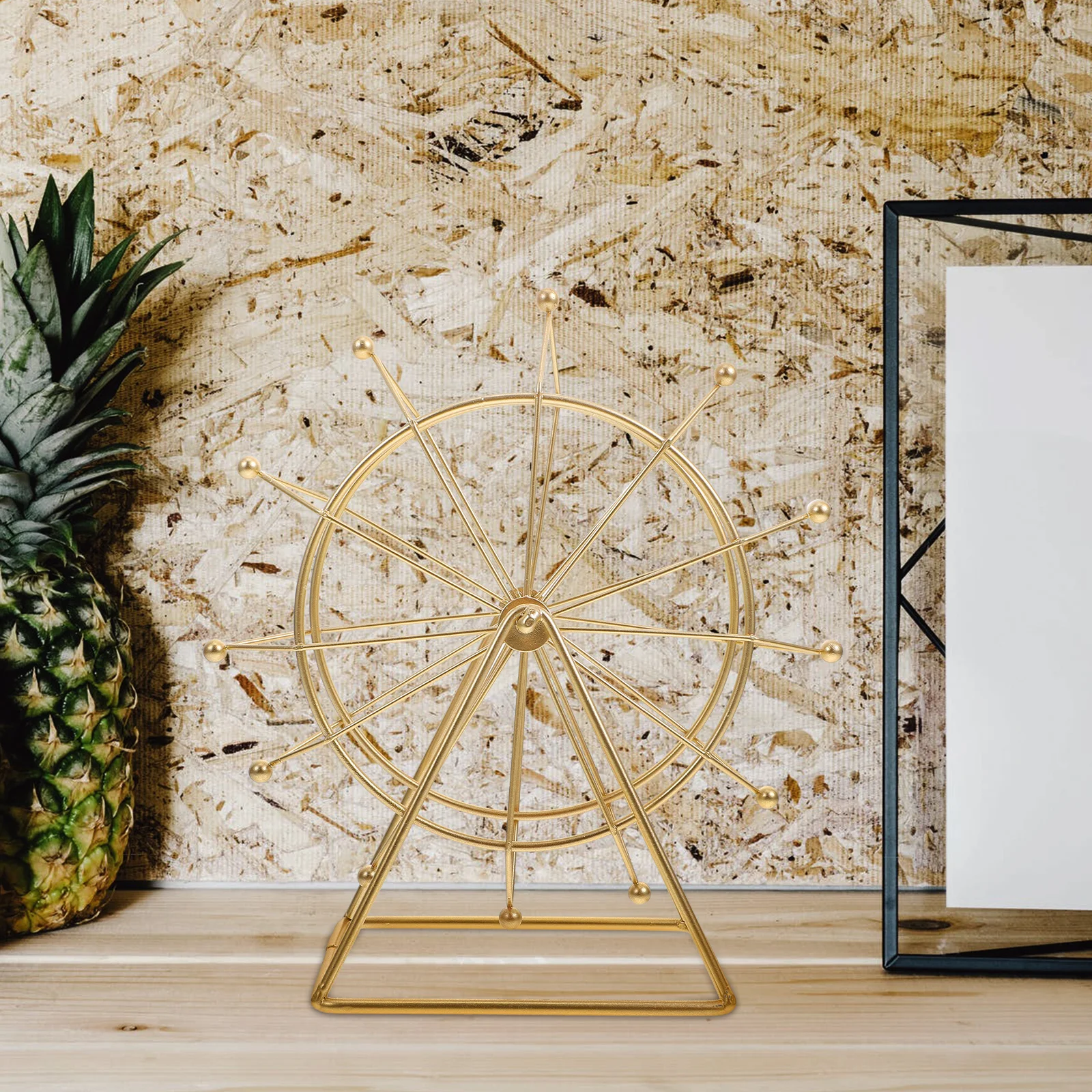 

Rotating Ferris Wheel Desk nament Golden A Version High Grade Material Practical Stylish Creative Fixed Base Round