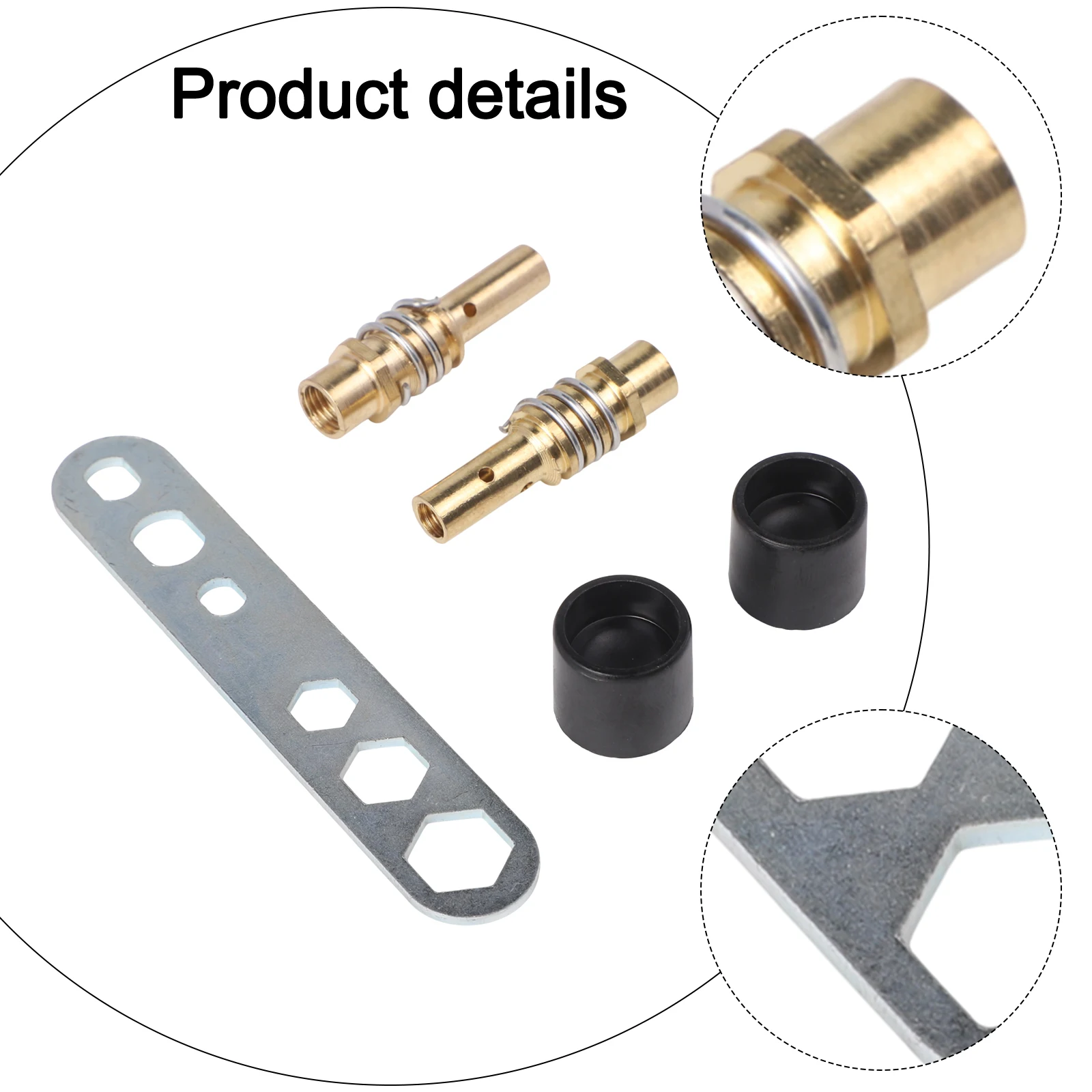 

22PCS Essential Wear Parts for MIG For MAG Welding Includes 5 Gas Nozzles 12 Contact Tips Insulators Diffusers and Wrench