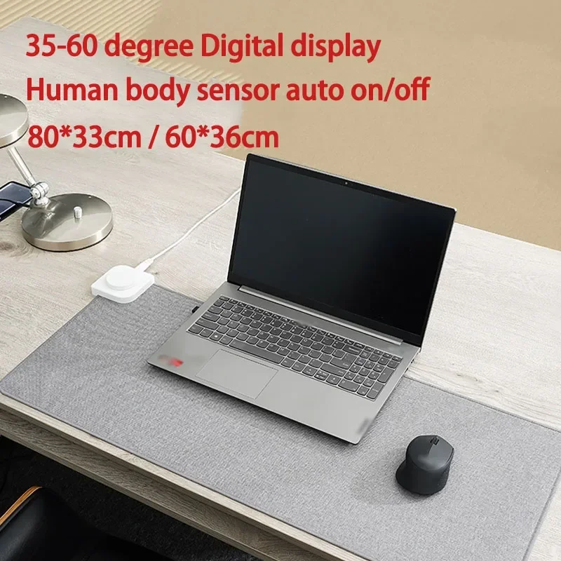 Body Sensor Heated Office Desktop Human Electric Heating Pad Digital Display Heating Pad Warming Table Mat Mouse Pad Winter