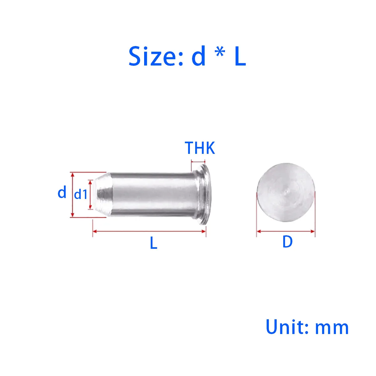 3mm 4mm 5mm 6mm Mechanical Stainless Steel Guide Cylindrical Riveting Self Locking Pin