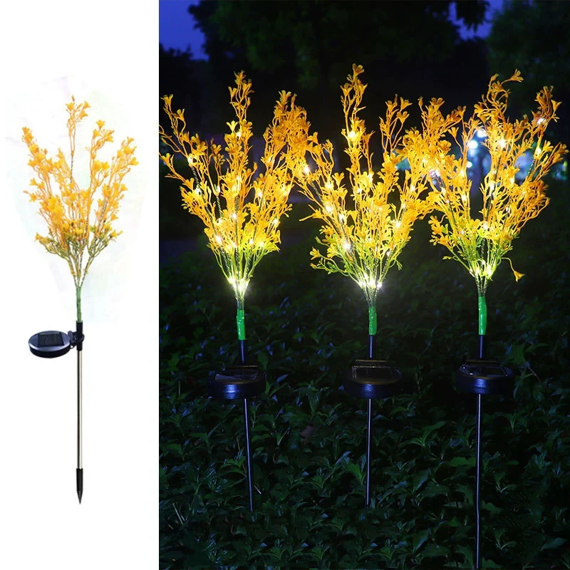 

Solar powered rapeseed flower field inserted lawn light, outdoor waterproof LED garden courtyard decorative light A2