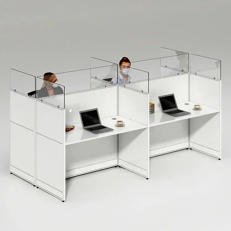 Custom High Office Desk Screen Partition Modern Office Call Center Workstations