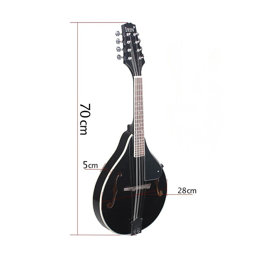 IRIN Acoustic Mandolin Guitar A Style Basswood Body 8 Strings Mandolin Guitarra with Guitar Bag Picks Capo Parts & Accessories