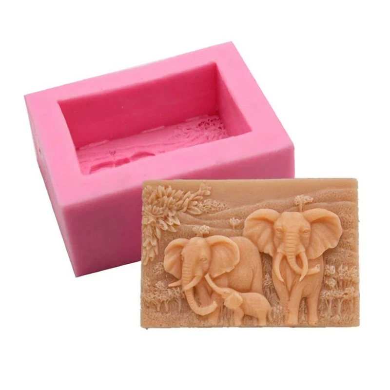 

Cute Elephant Shape Chocolate Candy Sugar Craft Paste Mold Art Silicone Soap Mold Household Candle Molds DIY Handmade DropShip