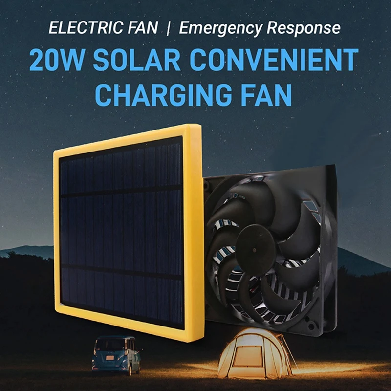 20W 6V Solar Panel Exhaust Fan Air Extractor Mini Ventilator Solar Panel Powered Fan For Dog Chicken House Greenhouse