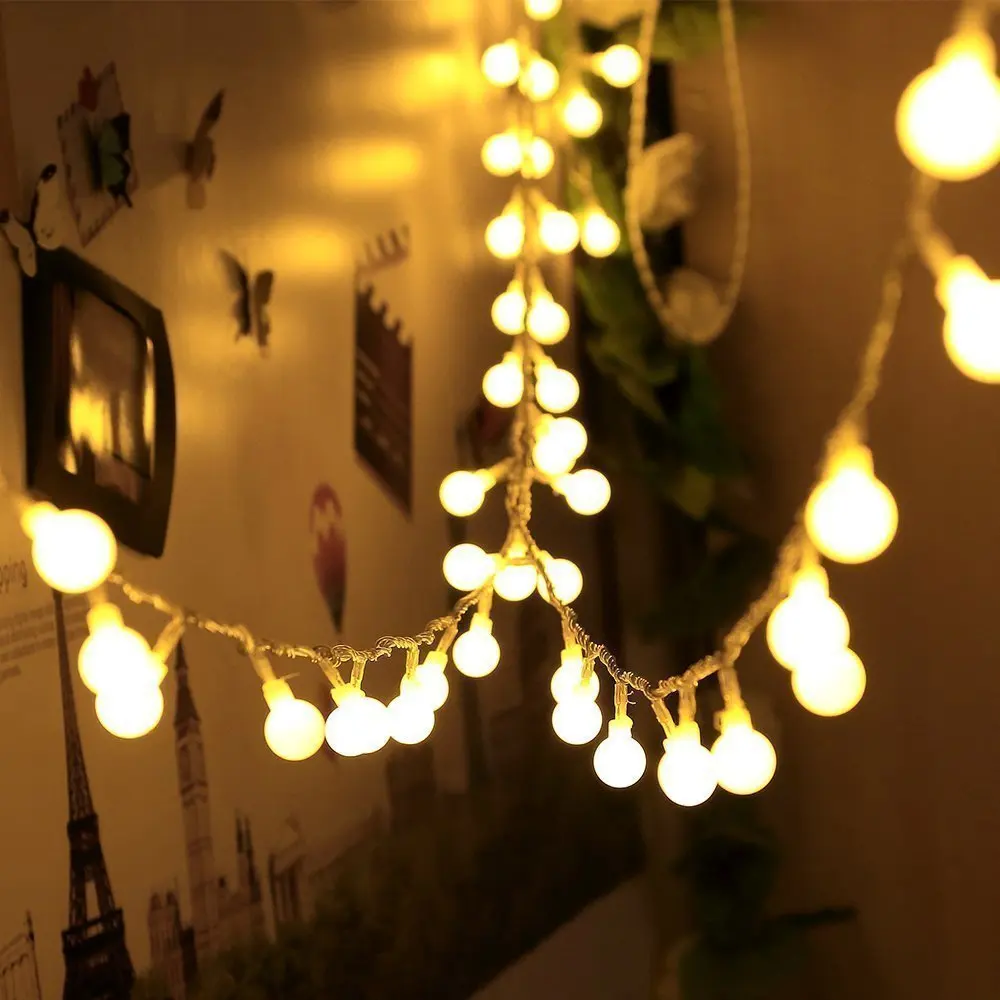 Led String Lights Garland Globe Festoon Ball Lamp Wedding Wall Outdoor Party Decoration Garden Street Christmas Holiday Lighting