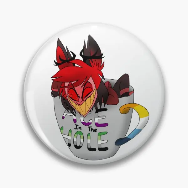 Ace In The Hole Mug Pin de botón suave de Metal de dibujos animados, decoración divertida, broche de joyería, Collar de moda para mujer, insignia de ropa creativa Linda