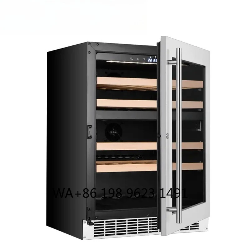 Stainless Steel Wine Cooler Fridge with Touchpad Controller Constant Temperature Humidity Control for Hotel Equipment