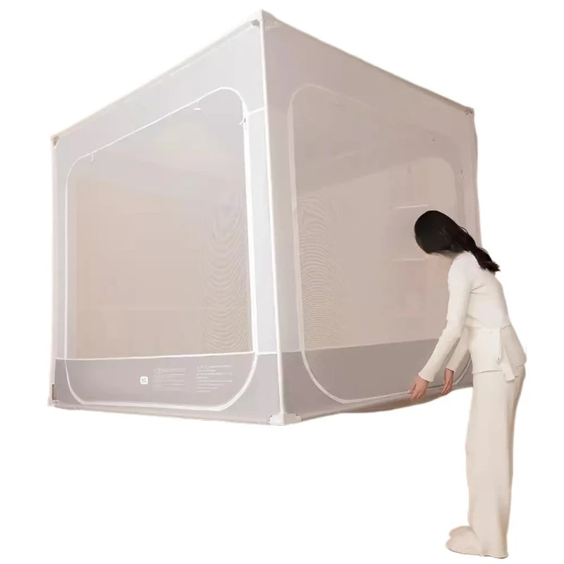 

New arrival decorative canopy zipper sealing skin-friendly crib mosquito net for baby room decoration protection