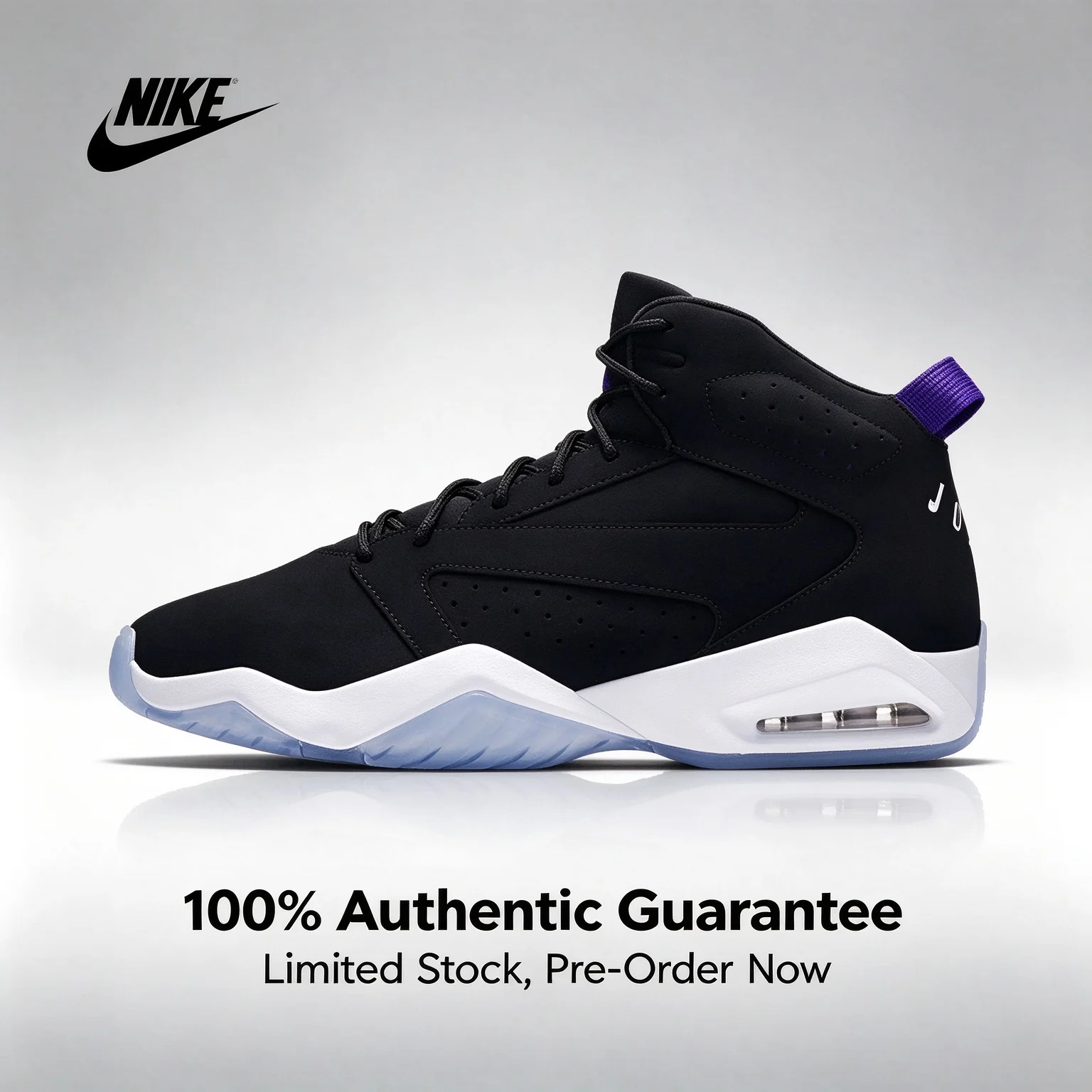 Nike Jordan Lift Off Trendy Shock-Absorbing Non-Slip High-Top Retro Basketball Shoes for Men, Black AR4430-040