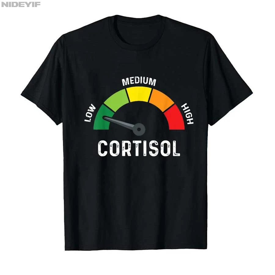Low Cortisol Levels V Meme T-shirt for Men Women 100% Cotton