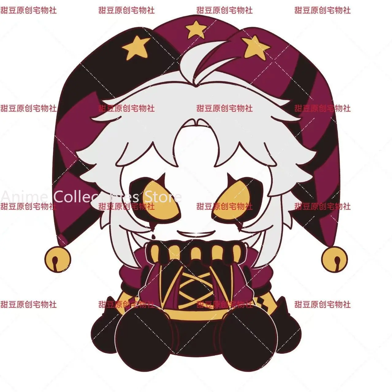 

New Anime The Freak Circus Pierrot Cosplay 40CM Cute Plush Cotton Plushie Stuffed Pillow Birthday Gifts Girls